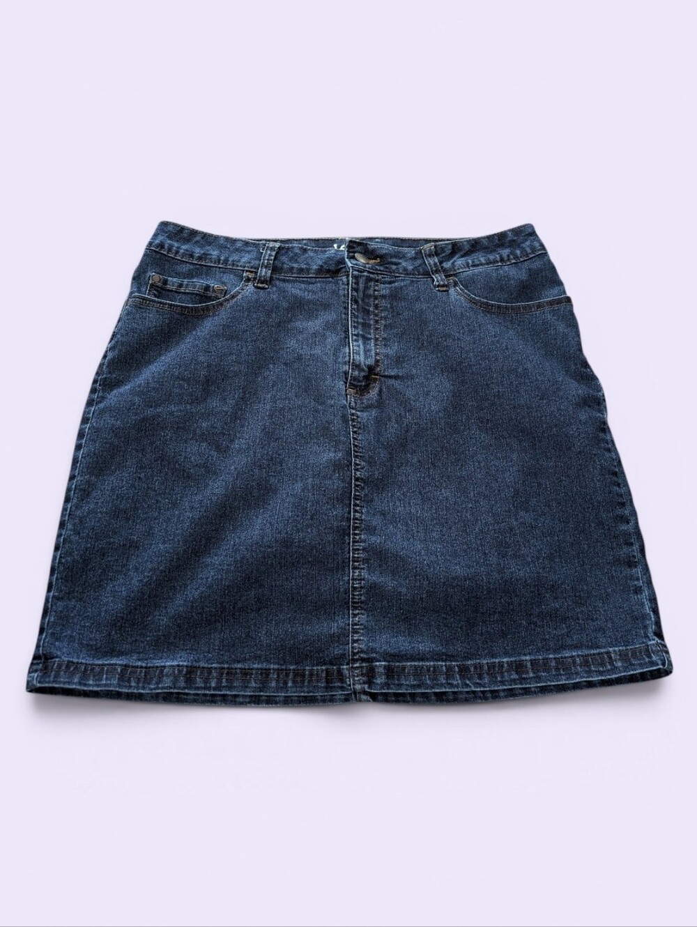 Lee‎ Riders Mid Rise Denim Jean Skort Regular Fit Blue Western Waist 33"